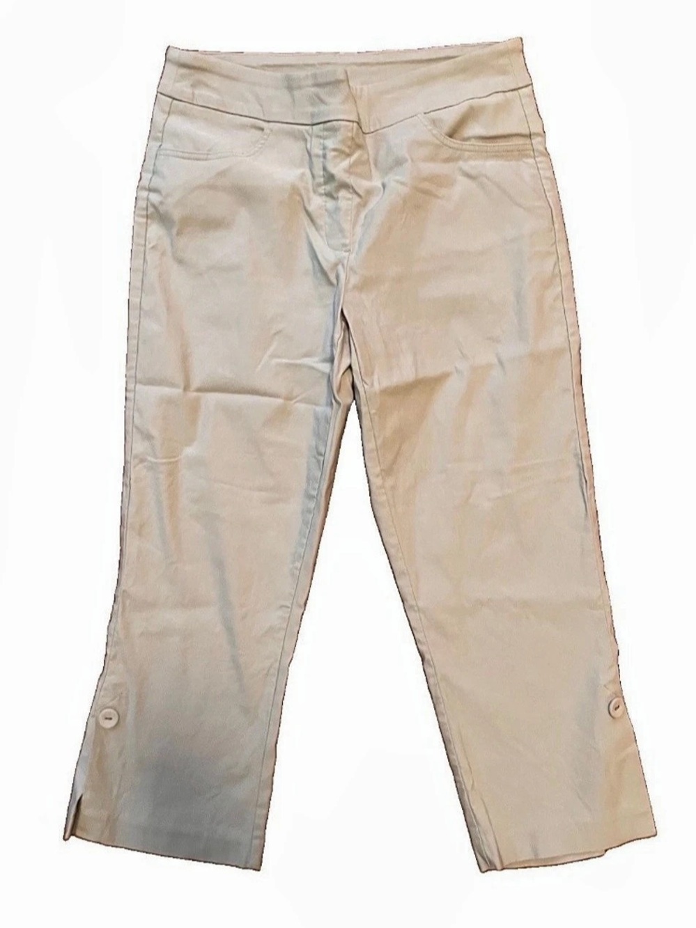 Tribal Flatten It Pull-On Capri Pants Beige Size 8